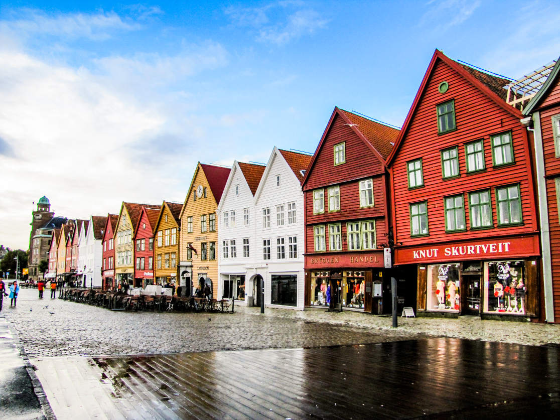 Szukaj pracy na Bryggen w centrum Bergen